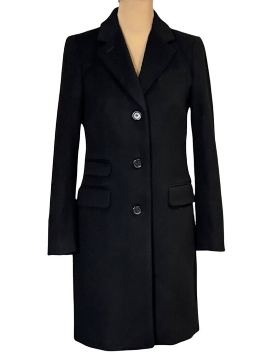 J. Crew Jackets & Blazers - ￼J.Crew Nello Gori Italian Wool Black Pea Coat 2 Thinsulate Minimalist Preppy